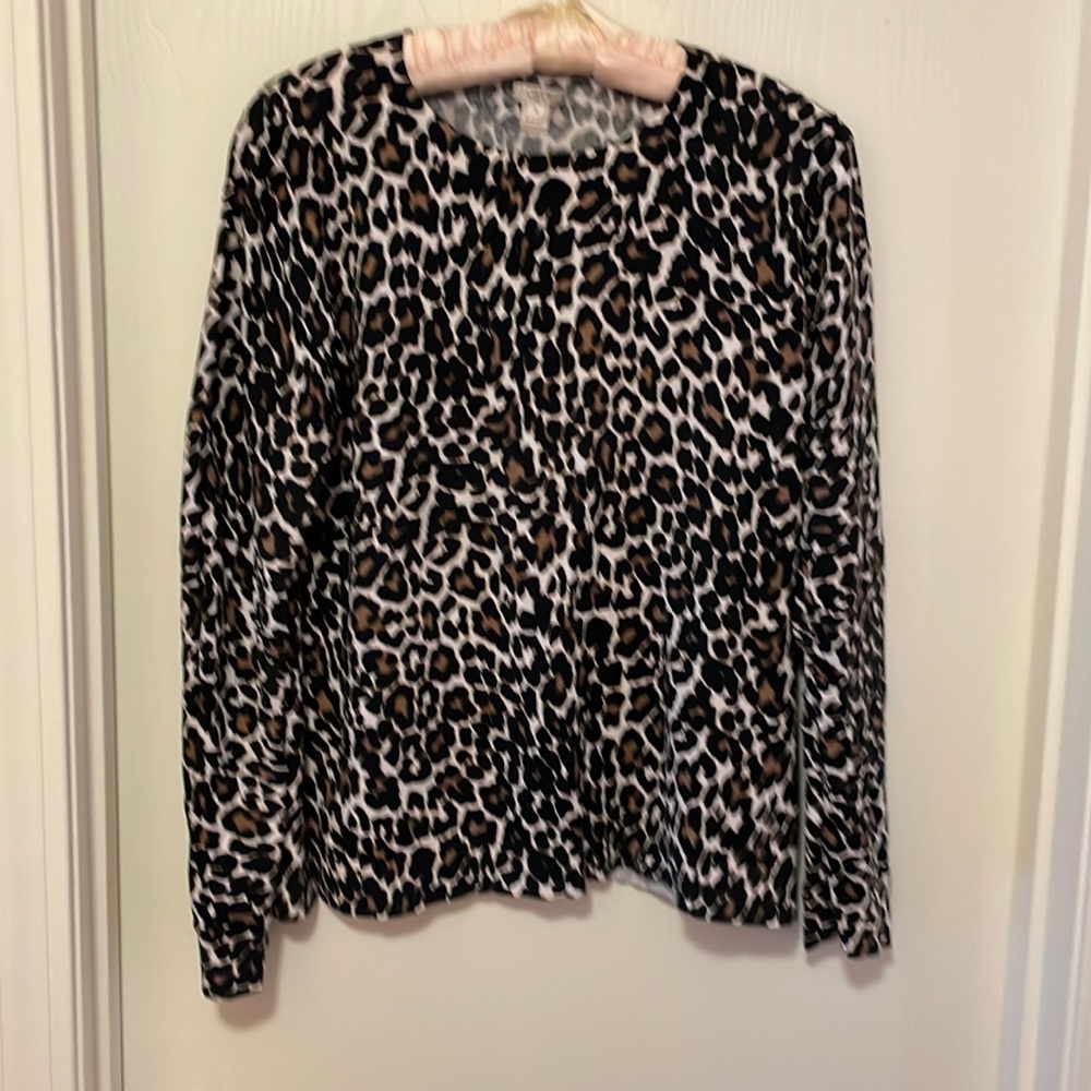 J.Crew animal print sweater XL